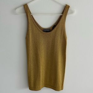 Gold Knit Sleeveless Top Ellen Tracy